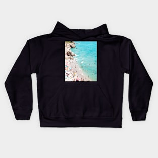 Coastal, Beach art, Blue Water, Sea, Ocean Kids Hoodie